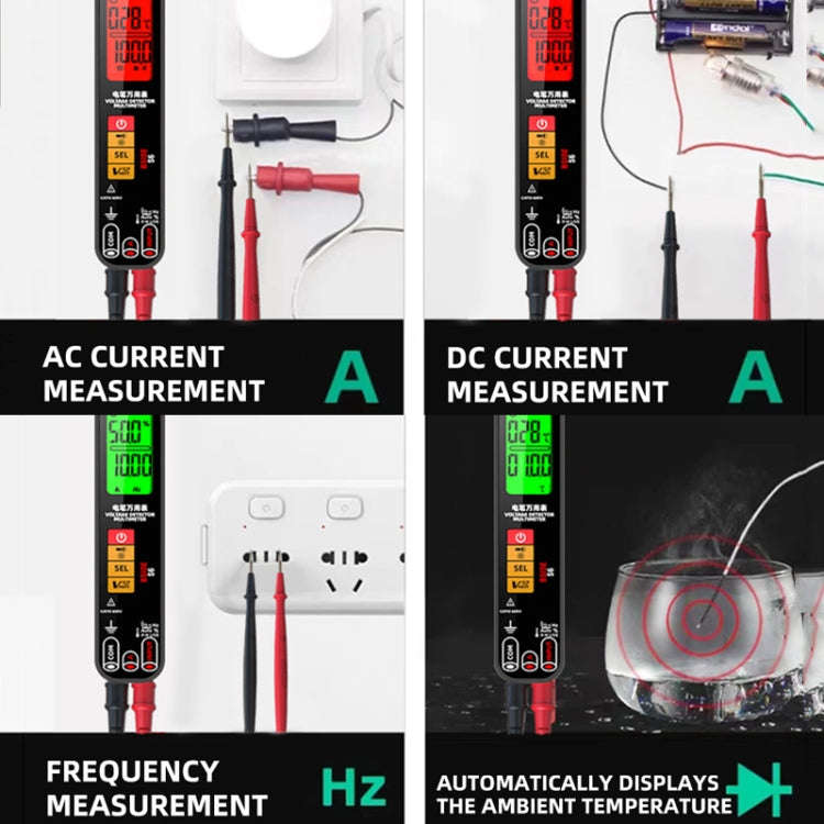 BSIDE S6 Smart Digital Multimeter Current Test Pen Capacitance Temperature Voltage Detector(Charg...