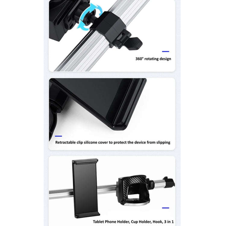3 in 1 Car Mobile Phone Holder Computer Holder Universal Aluminum Tube With Hook