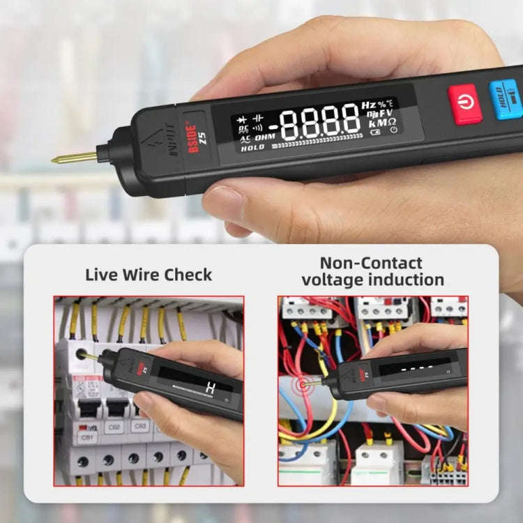 BSIDE Z5 Smart Pen Multimeter Backlight LCD 6000 Counts Auto Voltage Detector