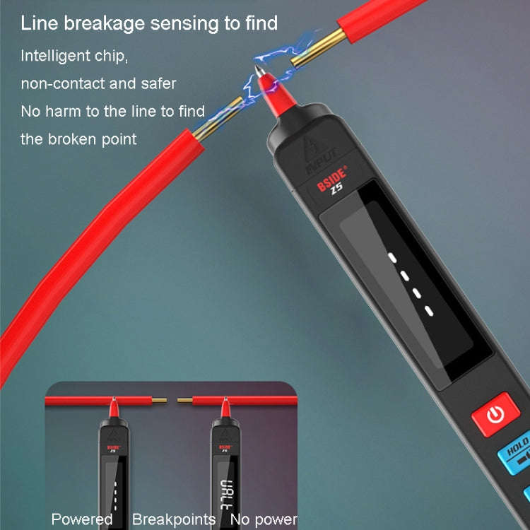 BSIDE Z5 Smart Pen Multimeter Backlight LCD 6000 Counts Auto Voltage Detector