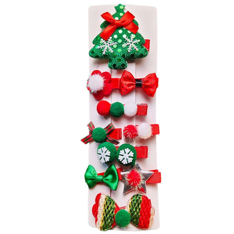 10-in-1 Children Hairpin Set Cute Girls Christmas Hairpins, Style: NO.2 Bow