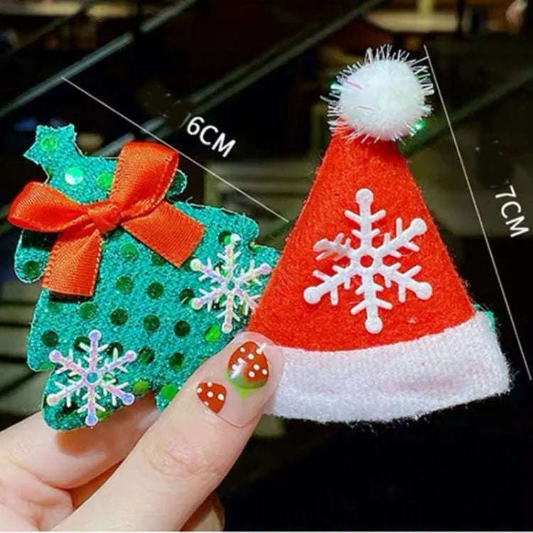 10-in-1 Children Hairpin Set Cute Girls Christmas Hairpins, Style: NO.2 Bow
