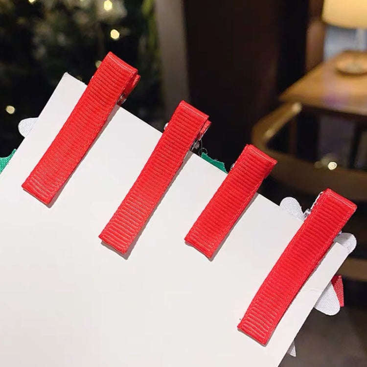 5pcs /Set Christmas Hairpin Set Snowman Bow Duckbill Clip Children Cute Hair Accessories, Style: ...