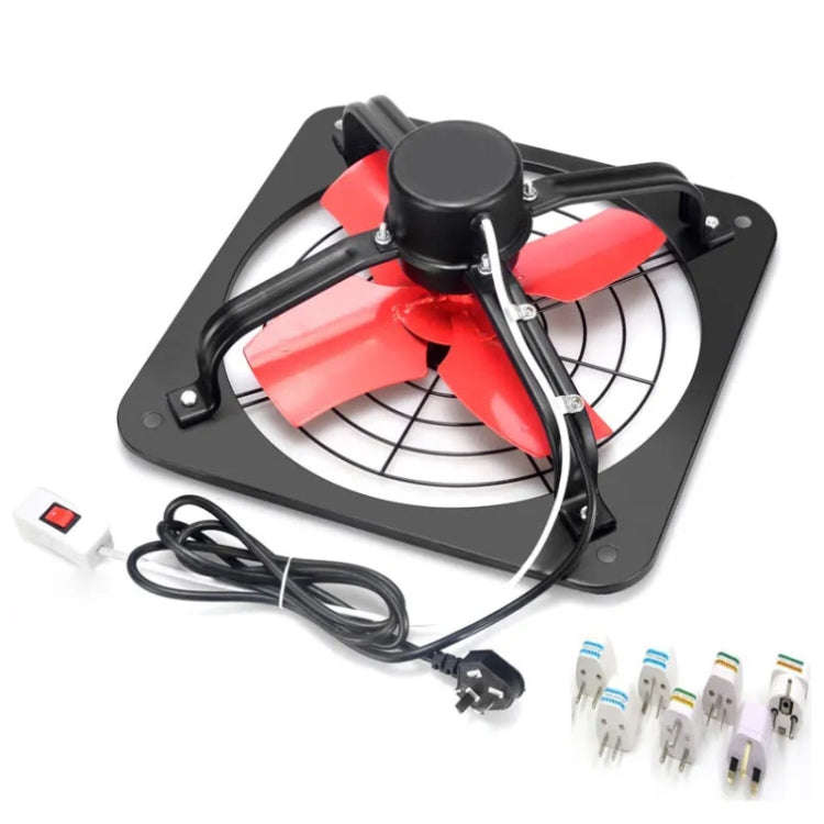 10 -inch Single Grilles Kitchen Exhaust Fan Wall Window Fan High Power Industrial Extractor Fume ...