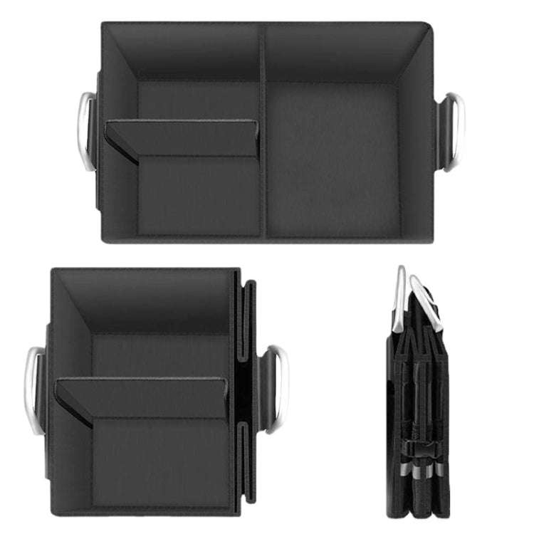 Car Trunk Storage Box Oxford Cloth Folding Organizer With Reflective Strips, Color: Small Black