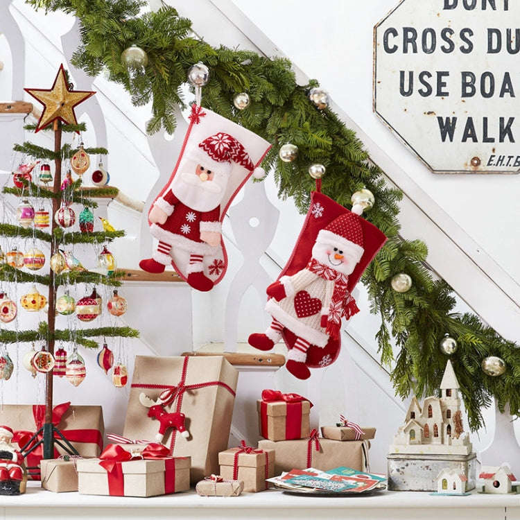 Christmas Decoration Supplies Cartoon Christmas Stocking Gift Bag(Snowman)