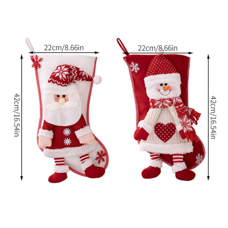 Christmas Decoration Supplies Cartoon Christmas Stocking Gift Bag(Snowman)