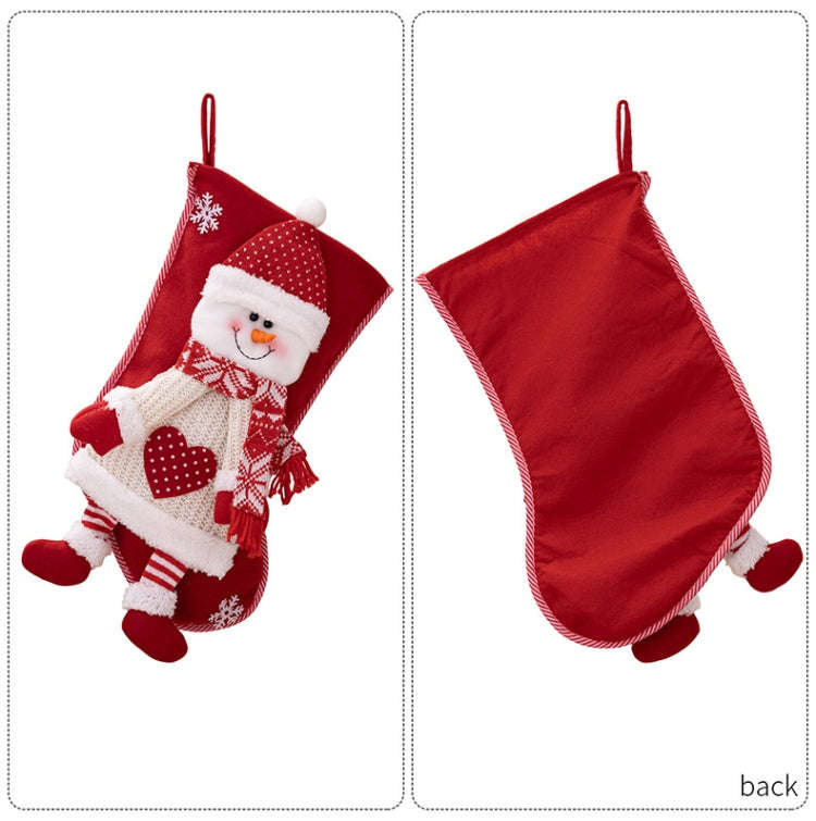 Christmas Decoration Supplies Cartoon Christmas Stocking Gift Bag(Snowman)