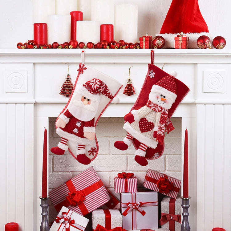 Christmas Decoration Supplies Cartoon Christmas Stocking Gift Bag(Snowman)