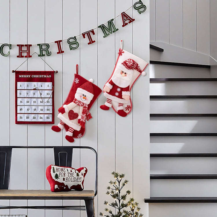 Christmas Decoration Supplies Cartoon Christmas Stocking Gift Bag(Snowman)