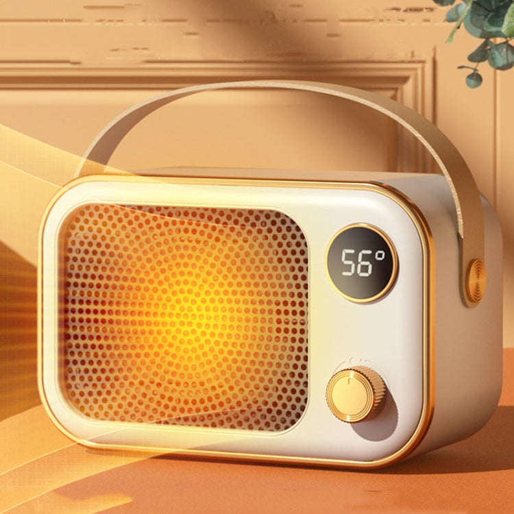1200W Electric Heater Winter Hand Warmer with Screen Display,EU Plug(White)