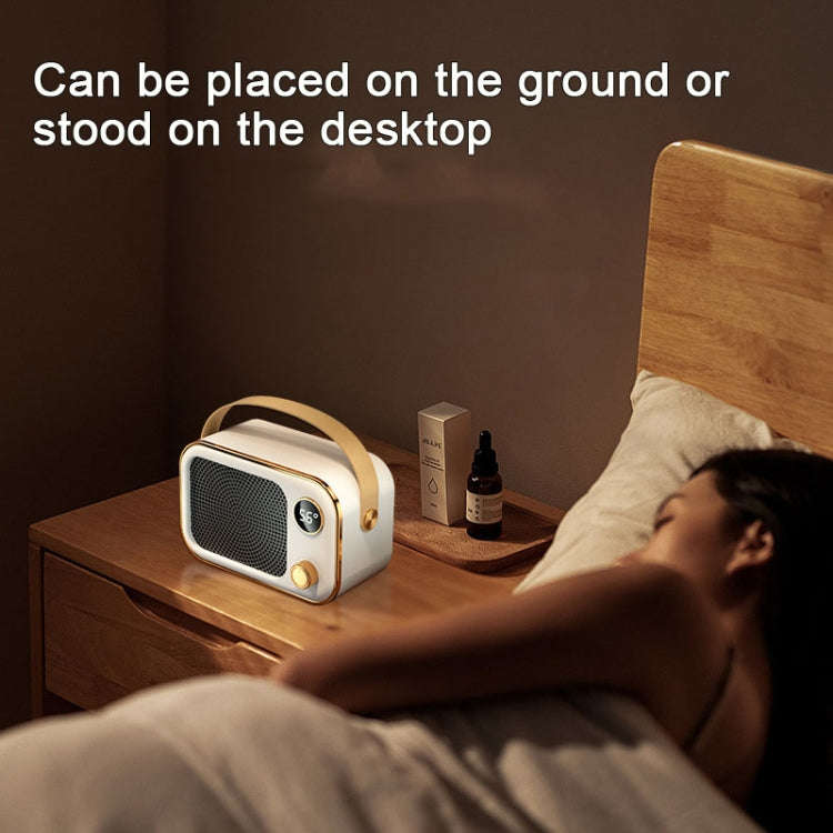 1200W Electric Heater Winter Hand Warmer with Screen Display,EU Plug(White)