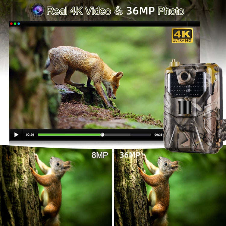WiFi900Pro 4K Outdoor Tracking Hunting Camera App Remote Phone Operation To View Photos / Videos ...