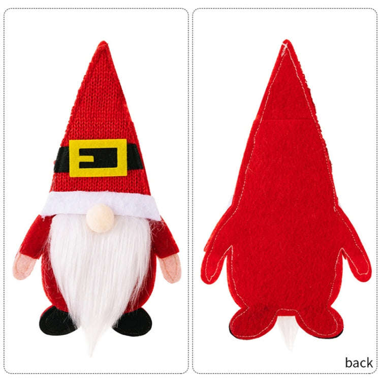 Christmas Table Decoration Props Cartoon Knife and Fork Decorative Cover(Belt)