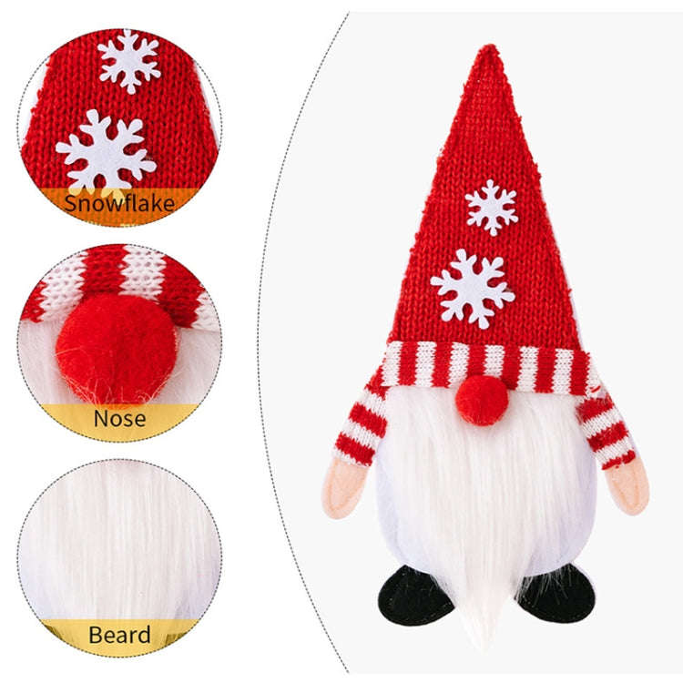 Christmas Table Decoration Props Cartoon Knife and Fork Decorative Cover(Snowflake)