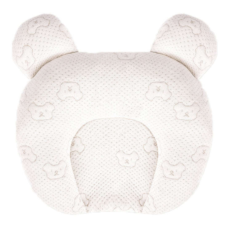 0-1 Year Old Baby Pillow Anti-Head Deflection Shaped Children Pillow, Style: Bear Latex Filling