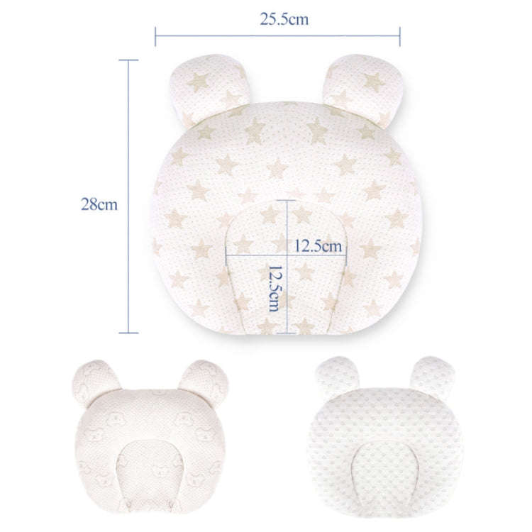 0-1 Year Old Baby Pillow Anti-Head Deflection Shaped Children Pillow, Style: Bear Latex Filling
