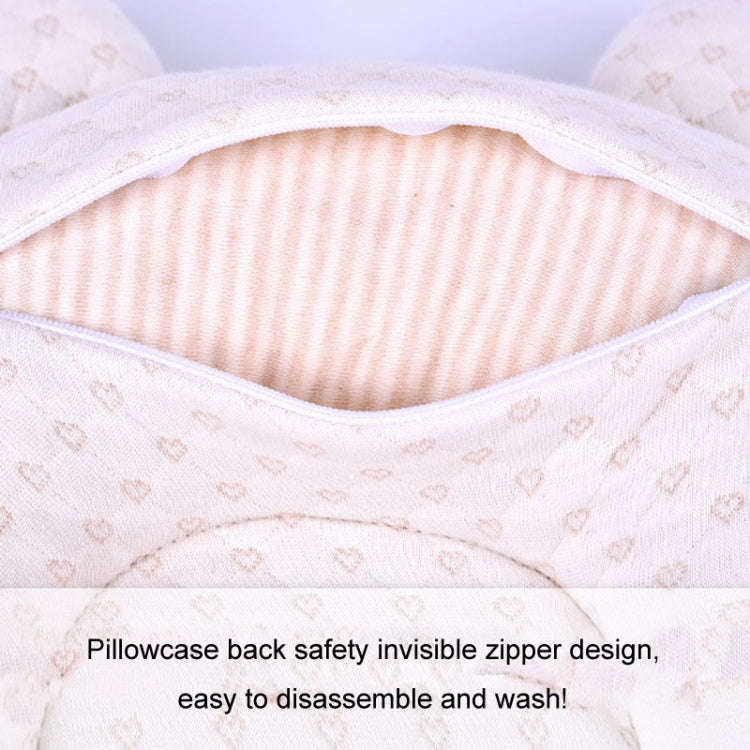 0-1 Year Old Baby Pillow Anti-Head Deflection Shaped Children Pillow, Style: Bear Latex Filling
