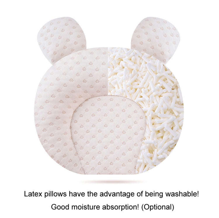 0-1 Year Old Baby Pillow Anti-Head Deflection Shaped Children Pillow, Style: Bear Latex Filling