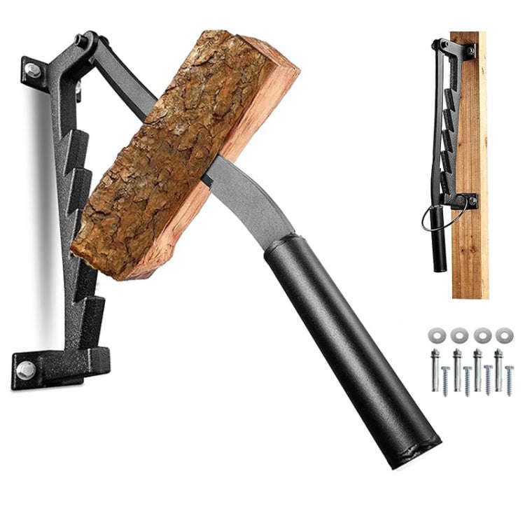 Wall Mounted Manual Wood Splitter High Carbon Steel Fire Wood Cutter, Spec: One-piece Set