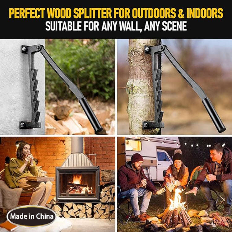 Wall Mounted Manual Wood Splitter High Carbon Steel Fire Wood Cutter, Spec: One-piece Set