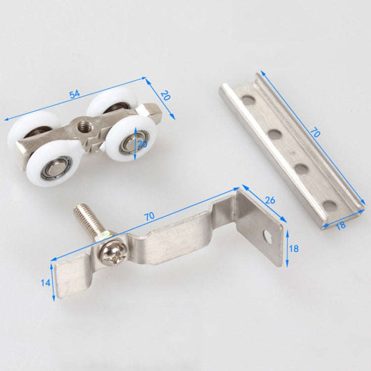 2pcs /Set Small Wooden Door Sliding Door Suspension Track Pulley Sliding Door Fittings