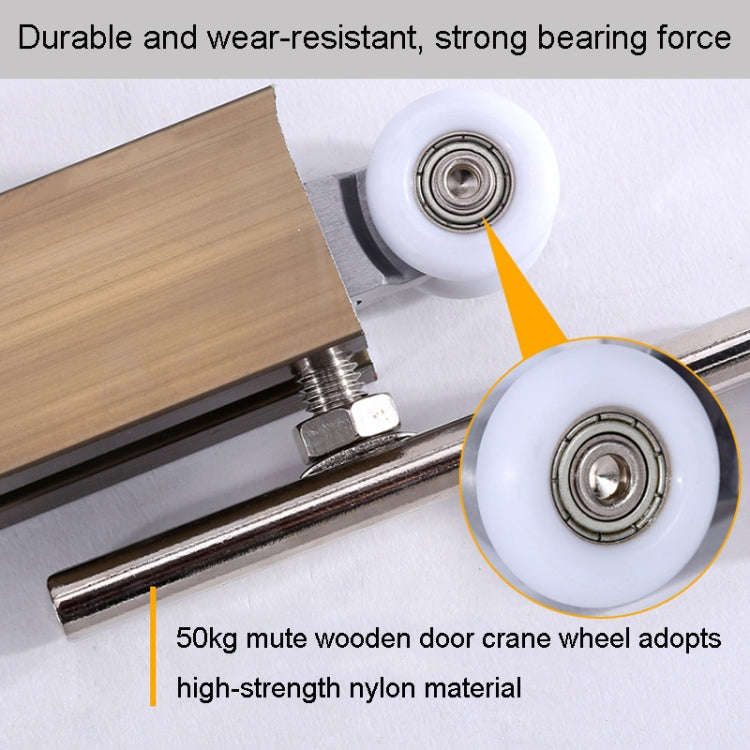 2pcs /Set Small Wooden Door Sliding Door Suspension Track Pulley Sliding Door Fittings