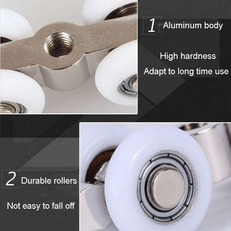 2pcs /Set Small Wooden Door Sliding Door Suspension Track Pulley Sliding Door Fittings