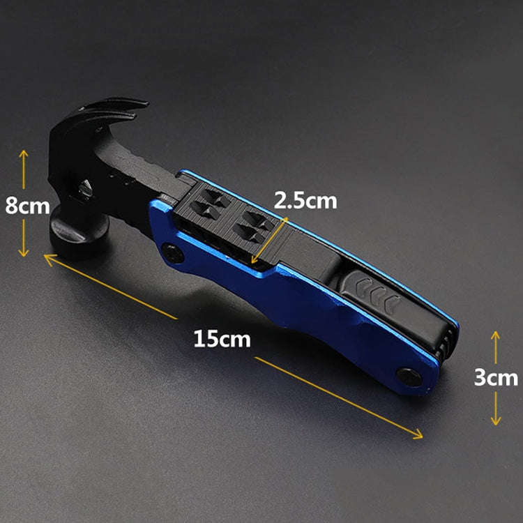 Multifunctional Life-saving Claw Hammer Car Survival Tools Foldable Outdoor Tool Hammer(Red)