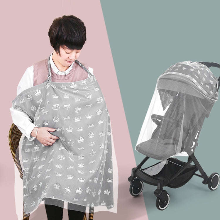 Anti-exposure Nursing Pad Outdoor Fig Leaf Stroller Mosquito Net, Color: Starcraft