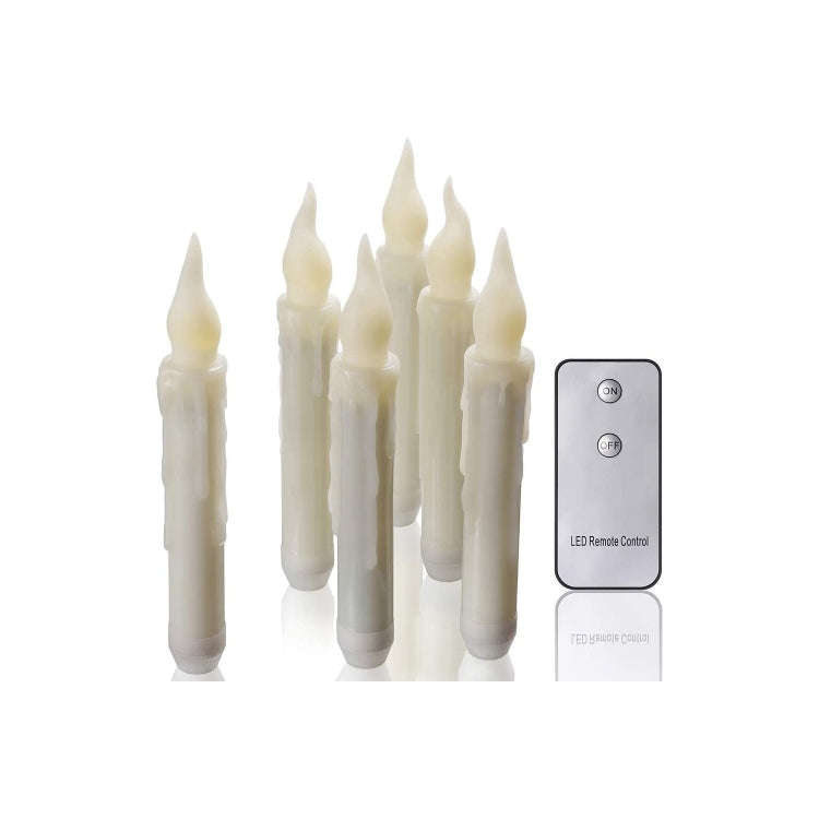 12pcs /Set LED Floating Candles Lights With Remote Control Christmas Halloween Decoration, Style:...