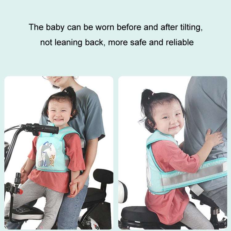 Anti-Fall Breathable Child Safety Strap For Electric Motorcycle, Color: 3D Breathable Blue