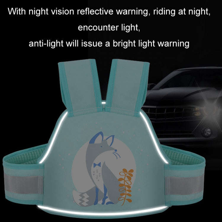 Anti-Fall Breathable Child Safety Strap For Electric Motorcycle, Color: Four Seasons Green Fox