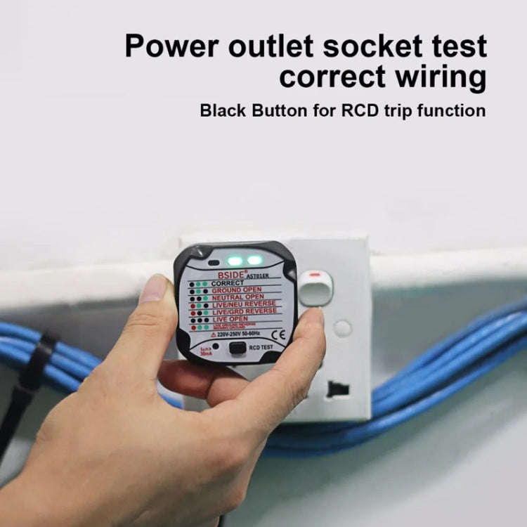 BSIDE AST01 Plug Power Tester Electrical Socket Detector US Plug