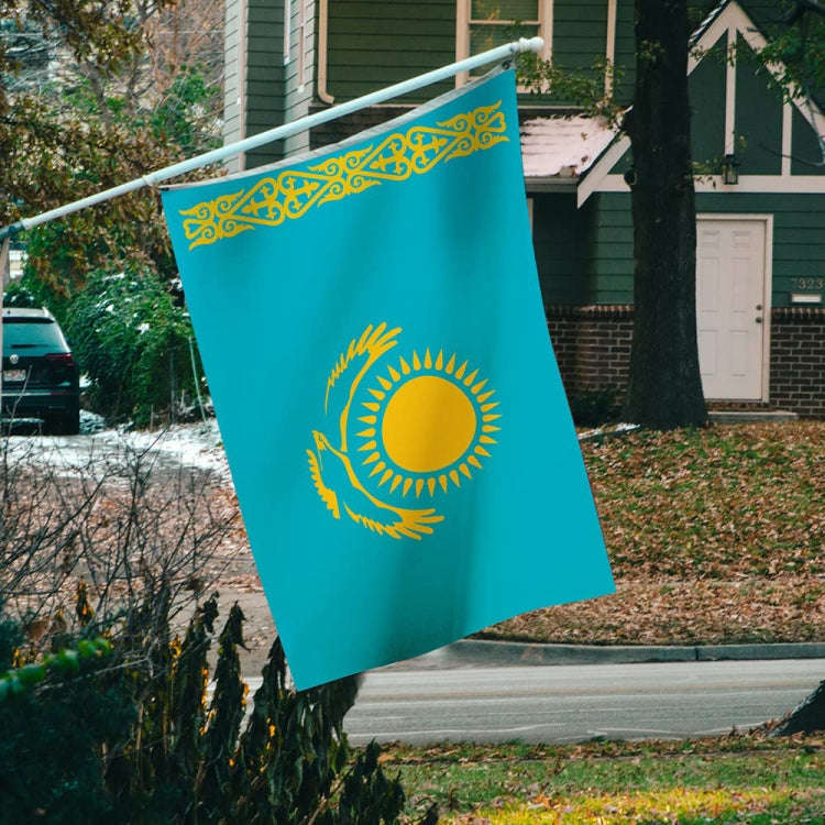 90 x 150cm Kazakhstan National Flag Polyester Decorative Flag
