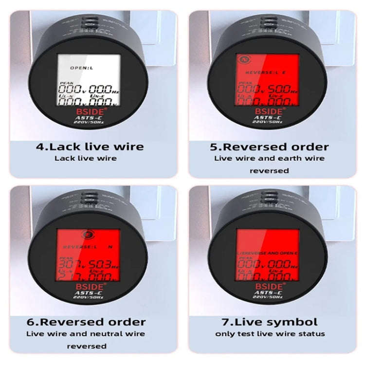 BSIDE ASTS Circuit Analyzer Plug Power Tester US Plug
