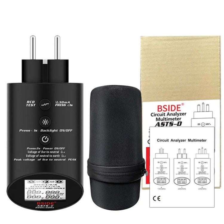 BSIDE ASTS Circuit Analyzer Plug Power Tester US Plug