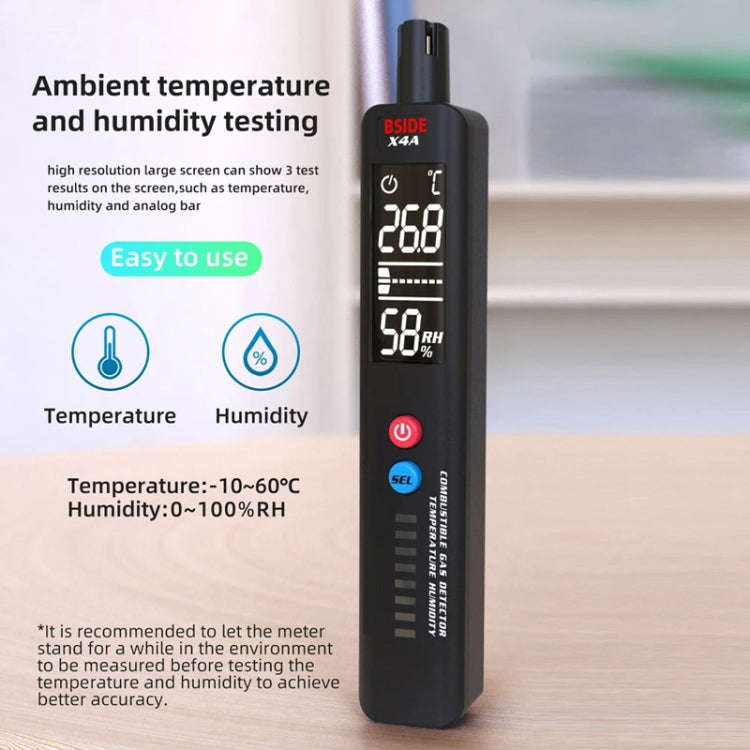 BSIDE X4A Portable Combustible Gas Detector Gas Leakage Alarm