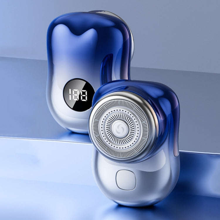 Three-Ring Knife Mesh Electric Men Shaver Travel Portable Mini Shaver, Color: Digital Display Gra...
