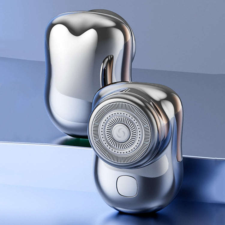 Three-Ring Knife Mesh Electric Men Shaver Travel Portable Mini Shaver, Color: Silver