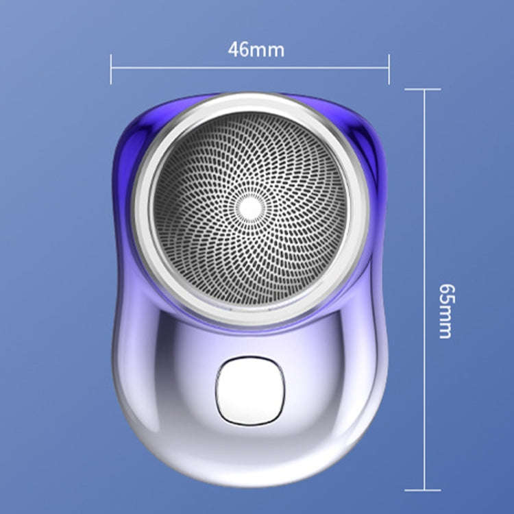 Three-Ring Knife Mesh Electric Men Shaver Travel Portable Mini Shaver, Color: Digital Display Silver