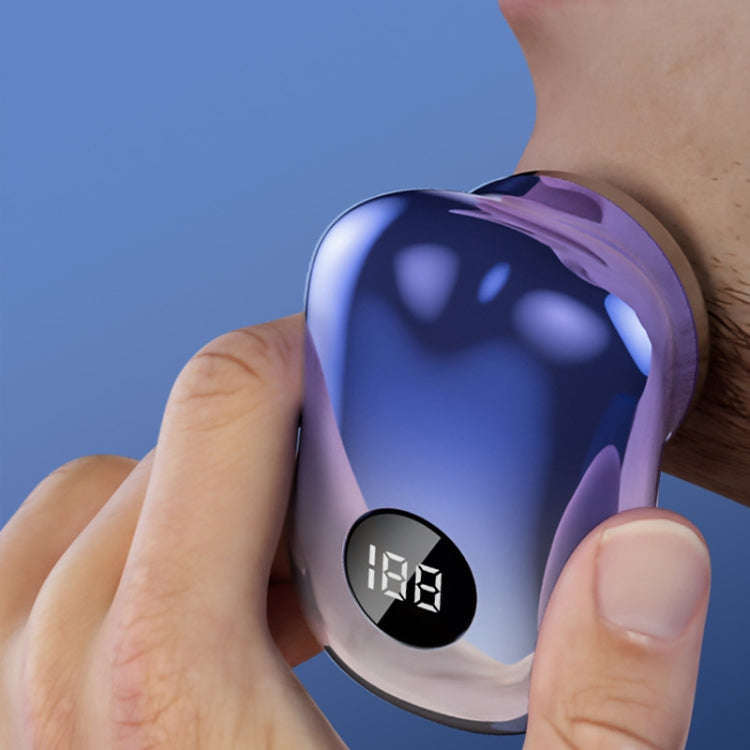 Three-Ring Knife Mesh Electric Men Shaver Travel Portable Mini Shaver, Color: Gradient Blue