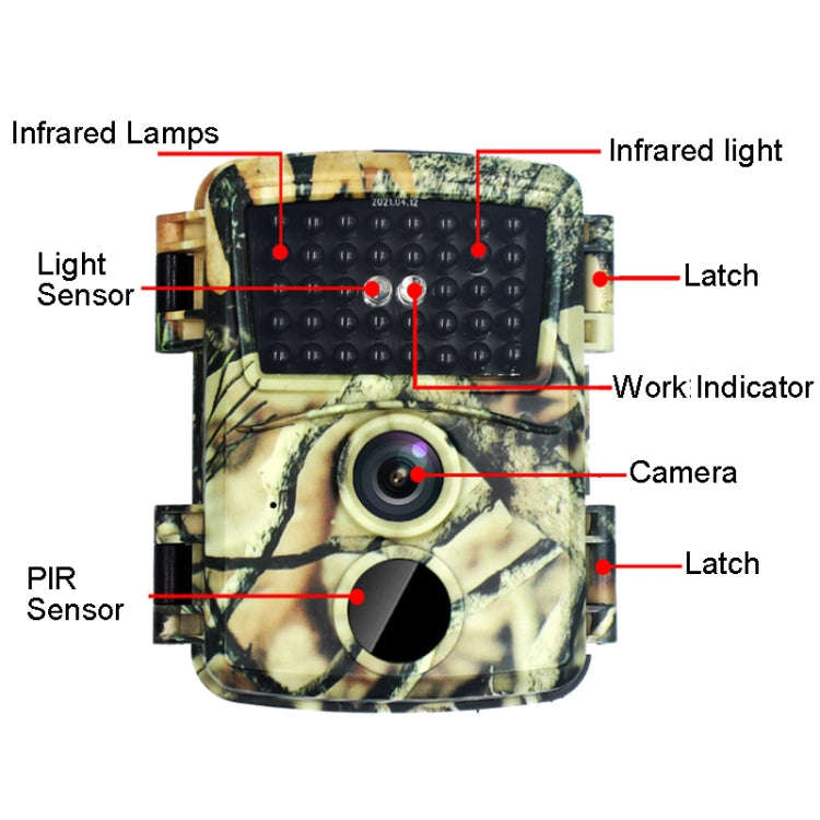 PR600C 20MP 1080P HD Infrared Camera Outdoor Hunting Camera 38 Infrared Light Monitoring Camera