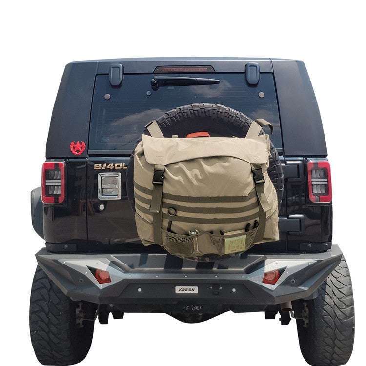Outdoor Camping Off-road Vehicle Spare Tire Tool Miscellaneous Storage Bag, Color: Khaki