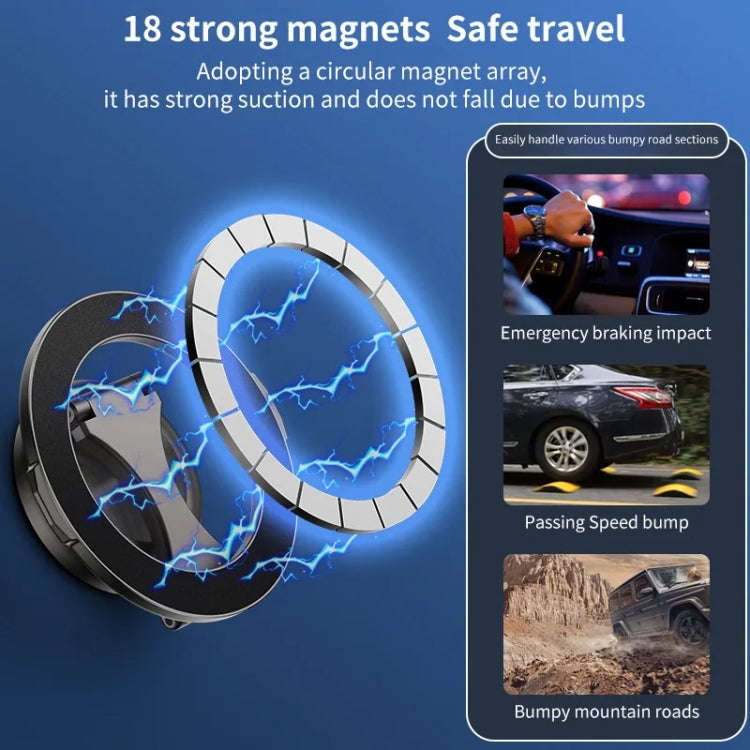 Car Magsafe Magnetic Folding Navigation Phone Holder(Silver)