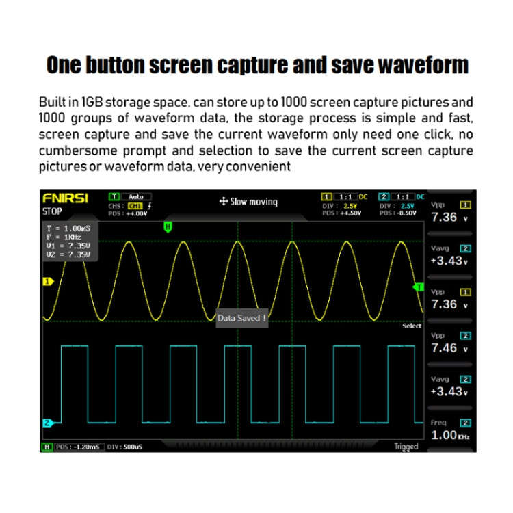 FNIRSI 2 In 1 Dual-Channel 100M Bandwidth Digital Oscilloscope 1GS Sampling Signal Generator, EU ...
