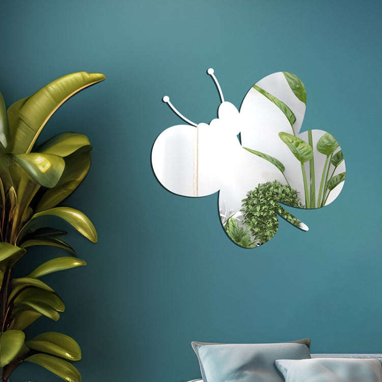 Acrylic Butterfly Stereo Wall Stickers Bedroom Living Room Background Wall Decoration Soft Mirror...