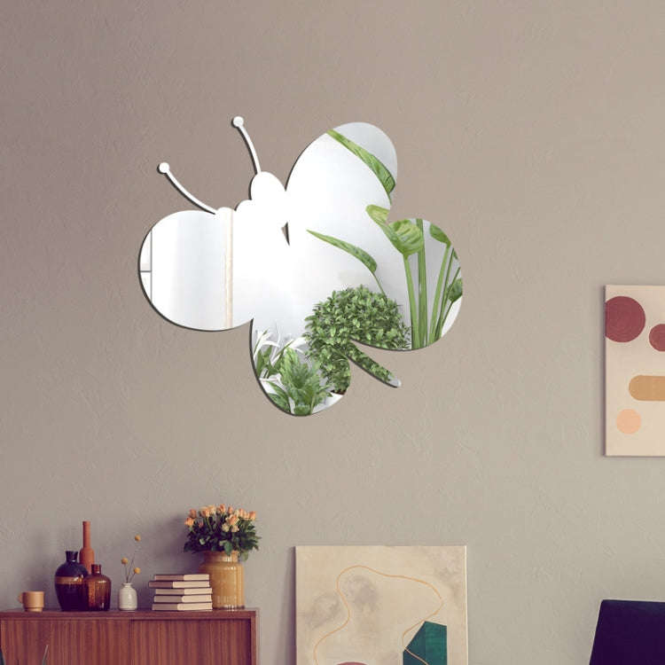 Acrylic Butterfly Stereo Wall Stickers Bedroom Living Room Background Wall Decoration Soft Mirror...