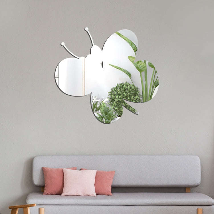 Acrylic Butterfly Stereo Wall Stickers Bedroom Living Room Background Wall Decoration Soft Mirror...
