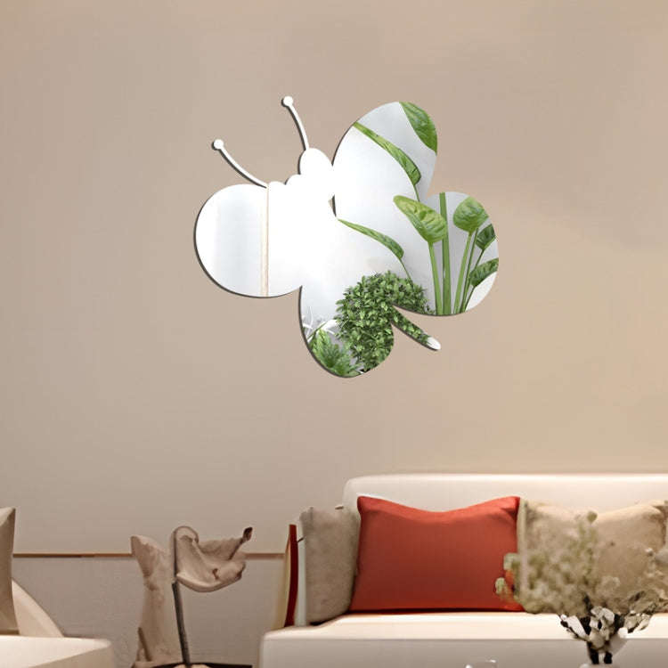 Acrylic Butterfly Stereo Wall Stickers Bedroom Living Room Background Wall Decoration Soft Mirror...